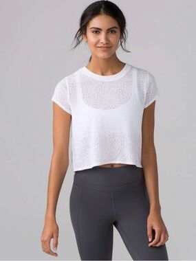 Lululemon Hint of Sheer Crop T-shirt